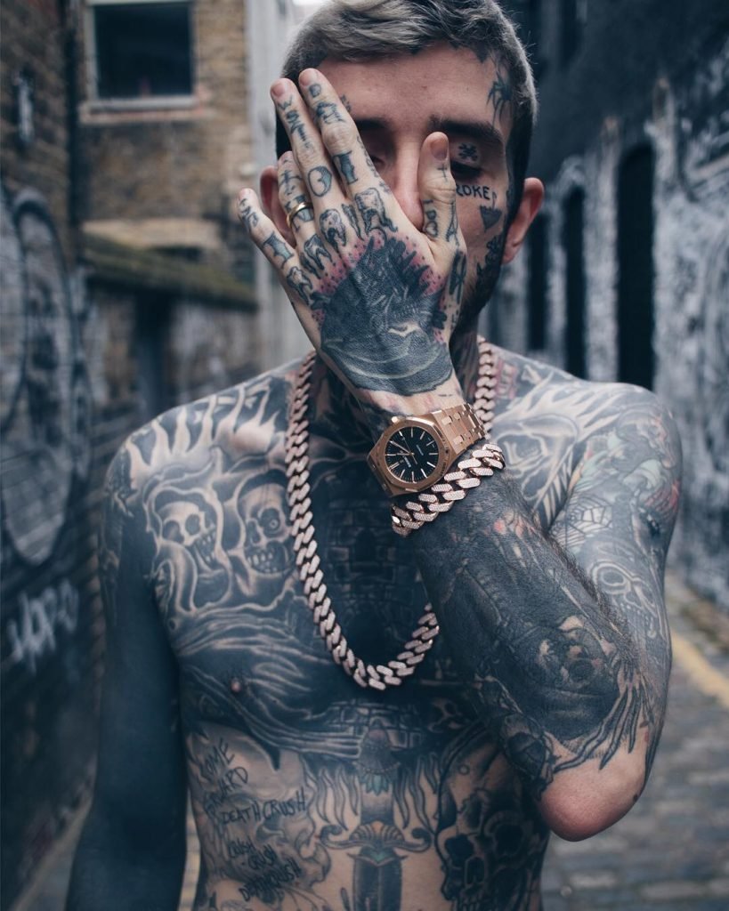 Justin O’Grady, tattoos model, tattoo, full body tattoos