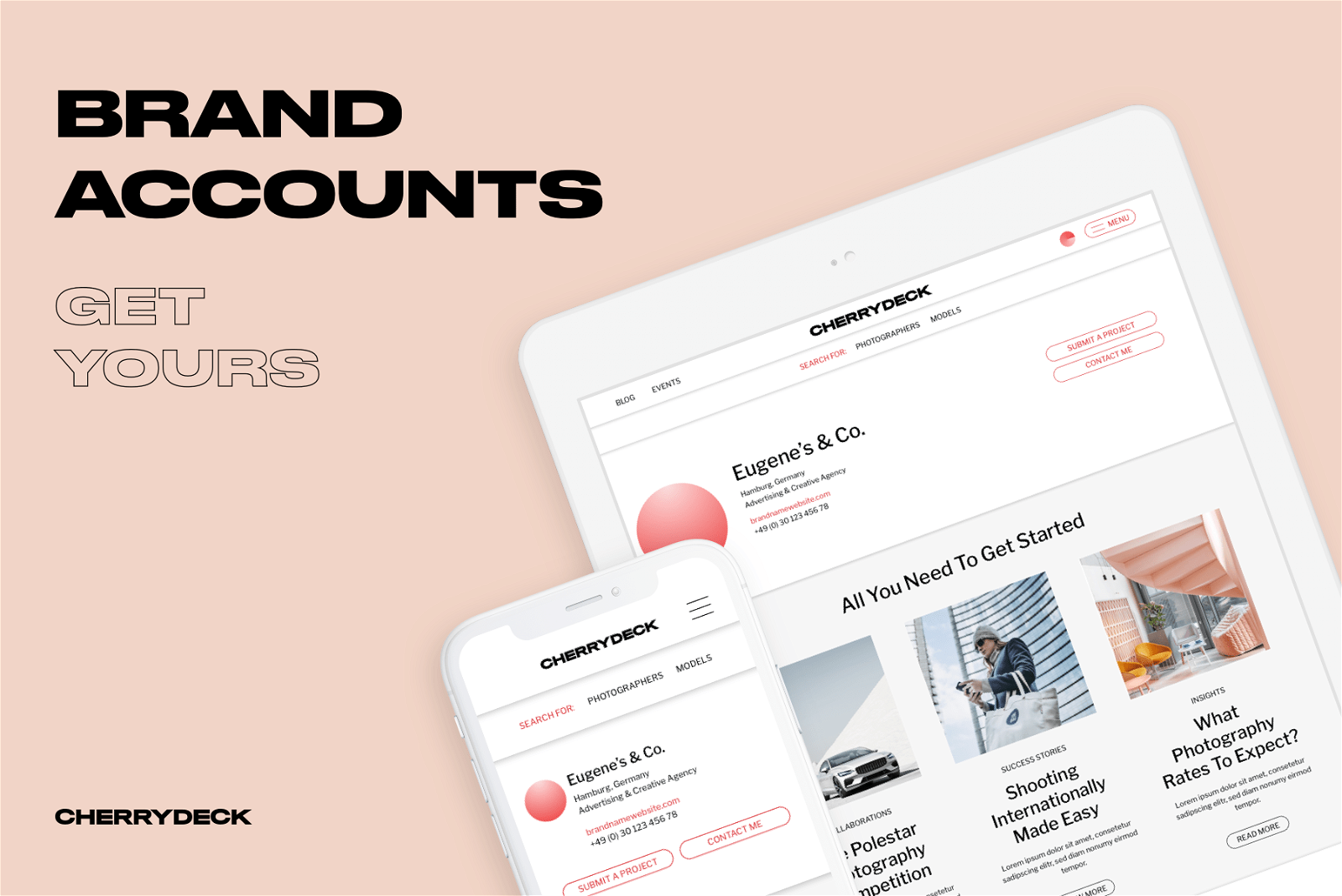 Brand Accounts on Cherrydeck Launch