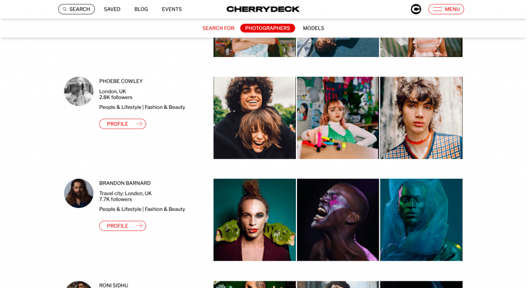 Top portrait photographers in London on cherrydeck