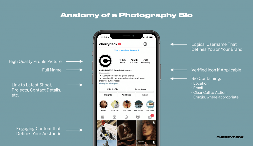 bio ideas for Instagram photography pages 